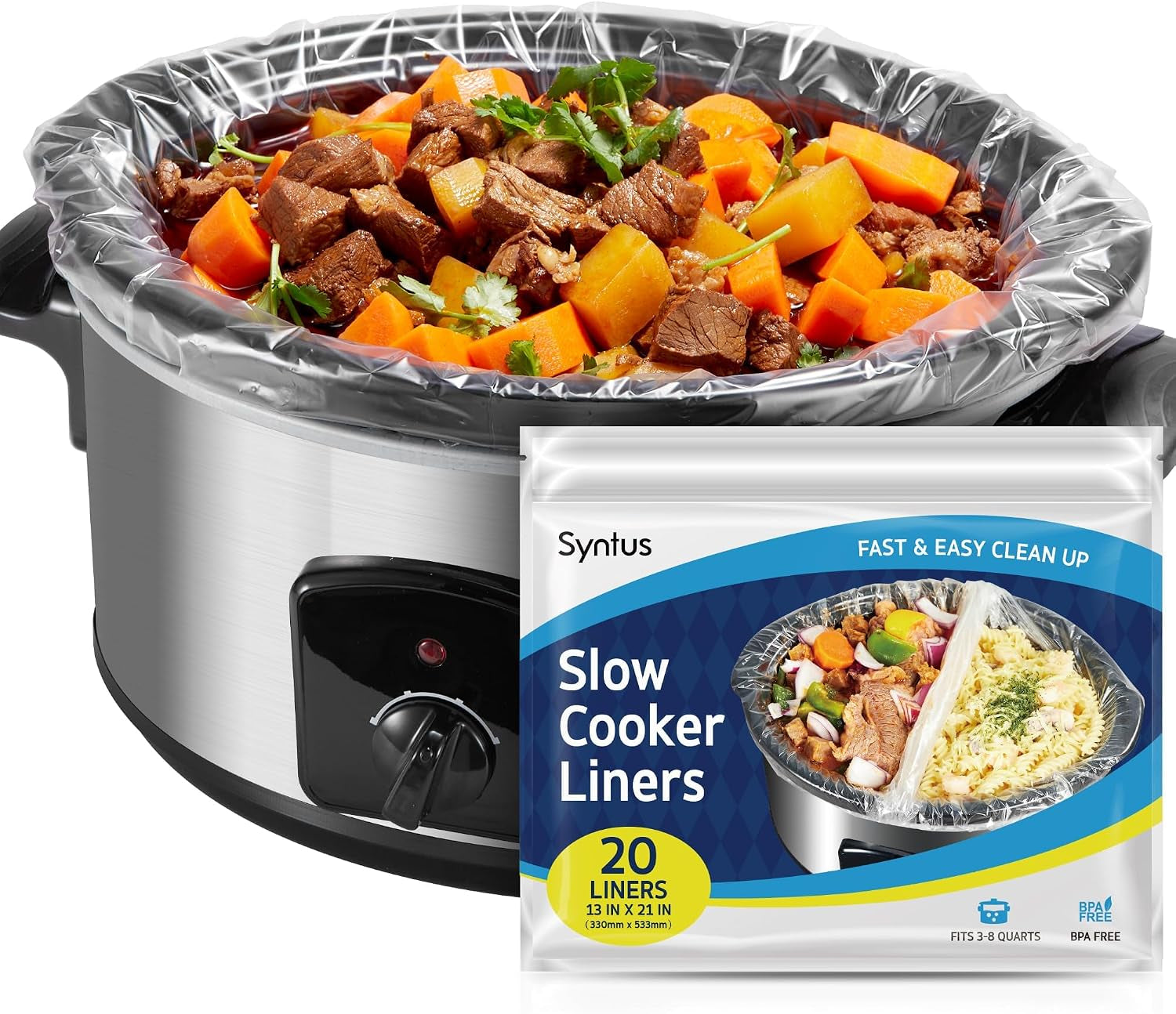 slow-cooker-liner-20-pcs-13x-21-large-size-fit-3-8-qt-pots-disposable-thick-cooking-bags-bpa-free-100-leak-proof-heat-resistant-up-to-400-f-for-round-oval-rectangular-pots