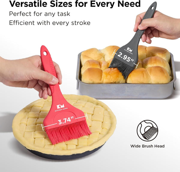 Platinum Silicone Extra Wide Pastry & Basting Brush Set3