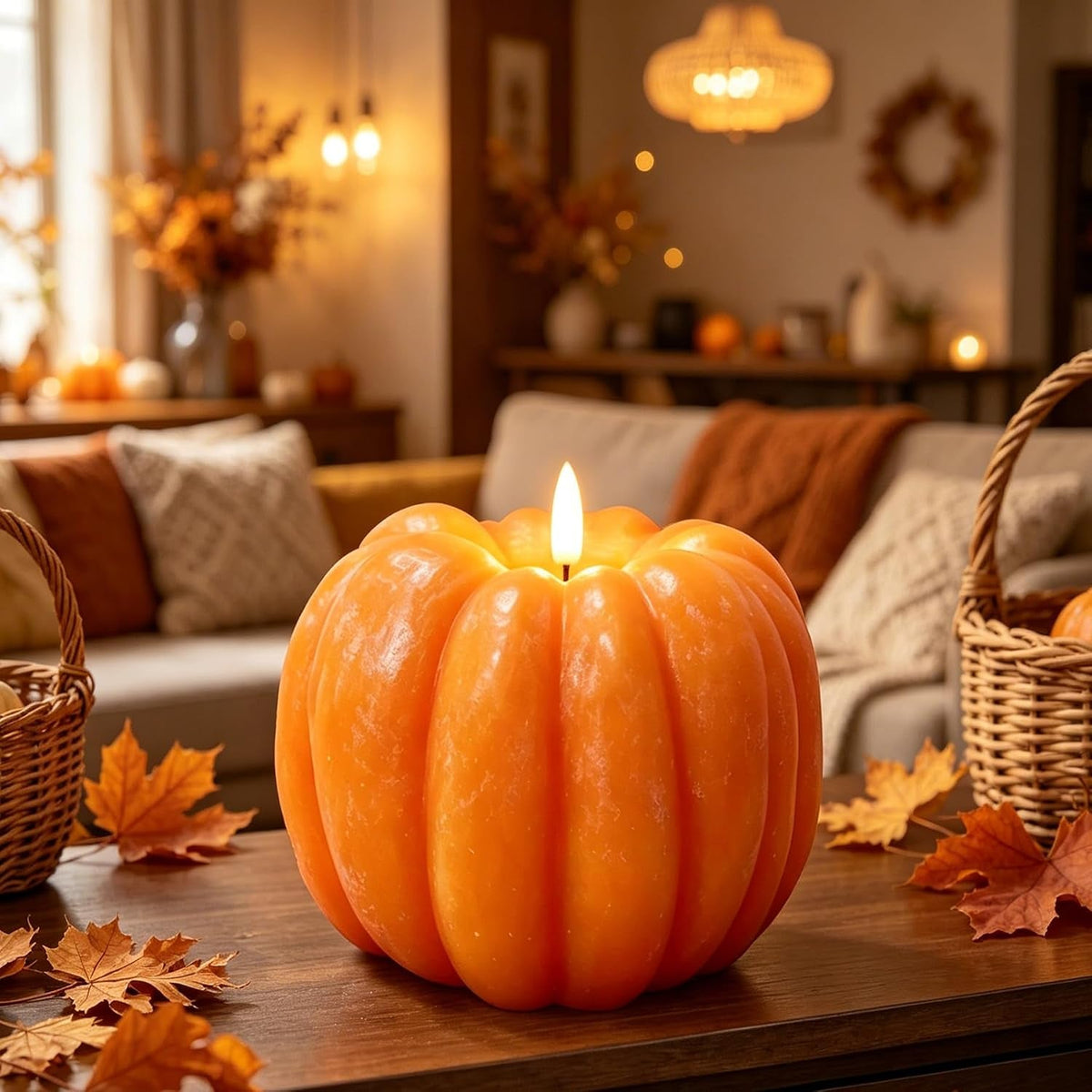 fall-decor-300-hours-rechargeable-flickering-flameless-wax-pumpkin-candles