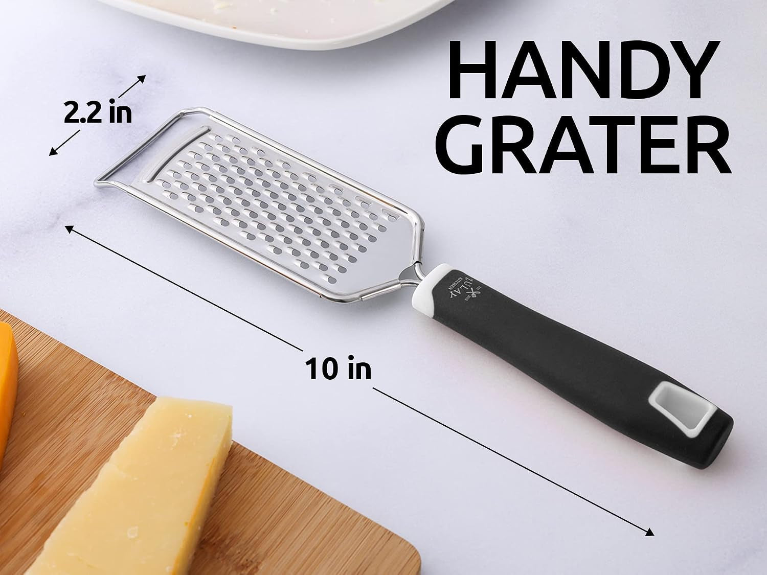 professional-cheese-grater-stainless-steel-durable-rust-proof-metal-lemon-zester-grater-with-handle-flat-handheld-grater-for-cheese-chocolate-spices-and-more-black