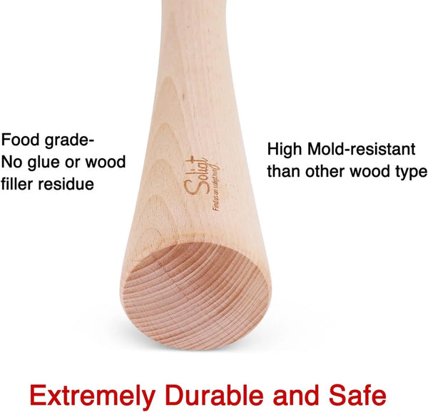 12" Sauerkraut Pounder for Mason Jars Vegetable Fermentation | One Piece of Solid Wood3