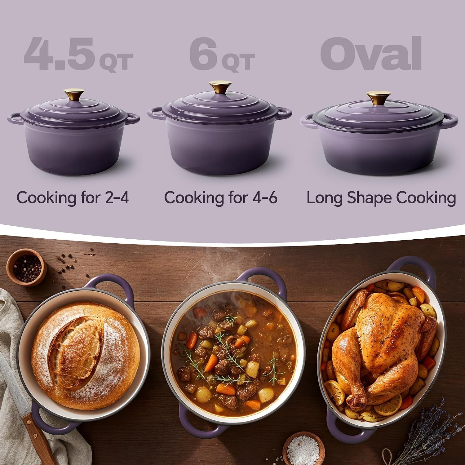 vintage-style-6-quart-dutch-oven-pot-with-lid-non-stick-enameled-cast-iron-dutch-oven-for-bread-baking-heavy-duty-oven-safe-ceramic-cookware-up-to-500-f-for-baking-braising-stews-roasting-purple