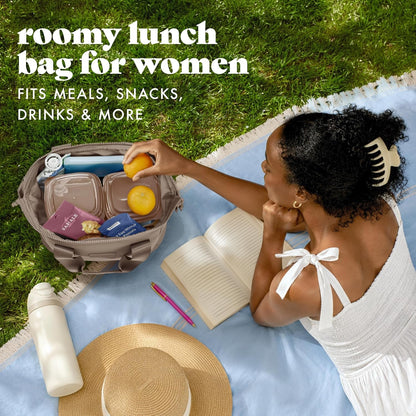 Remi Neoprene Lunch Bag for Women W/Ice Pack & Containers7