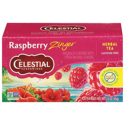 Raspberry Zinger Herbal Tea, Caffeine Free, 20 Tea Bags Box1