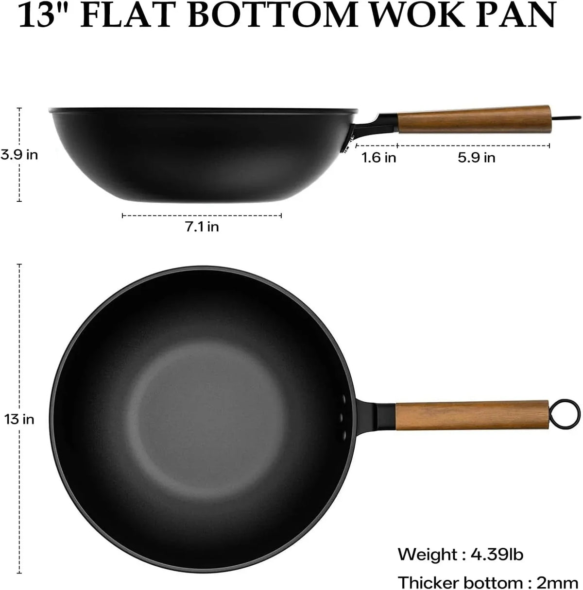 13-inch-wok-pan-with-lid-healthy-nonstick-woks-and-stir-fry-pans-black-silicone-spatula-silicone-strainer-standing-lid