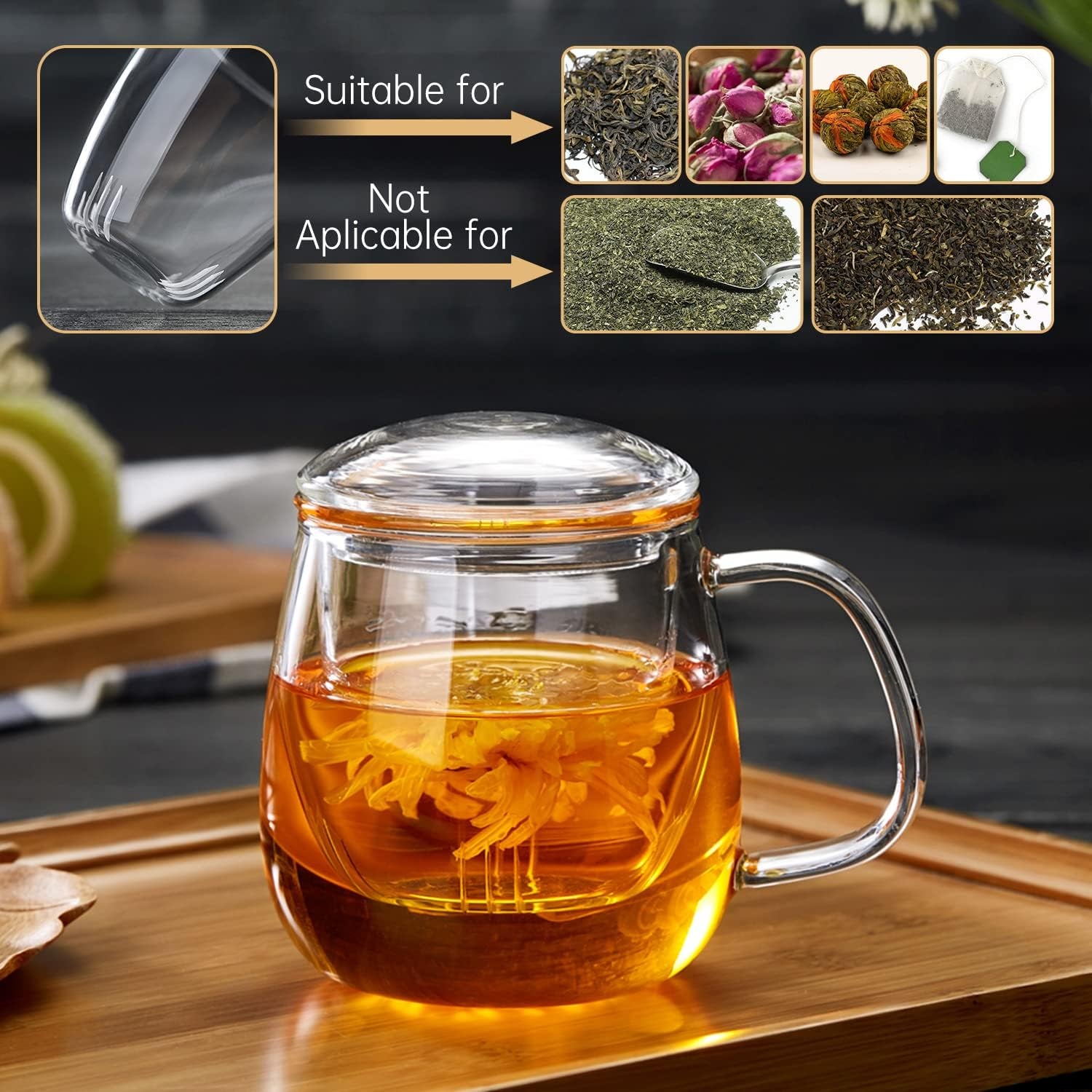 glass-tea-cup-with-infuser-and-lid-17-6oz-520ml-large-borosilicate-teacup-tea-glass-clear-mug-for-loose-leaf-tea-blooming-tea-microwave-dishwasher-safe-tea-maker-gift-for-birthday