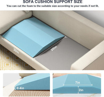 Couch Cushion Support for Sagging Seat, 20"X20"X2" 40D Firm Trapezoid Foam5