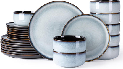 Ceramic Dinnerware Sets for 8,24-Pcs Porcelain Plates and Bowls Set1