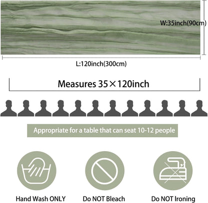 12 Pack 10Ft Cheesecloth Table Runner 35X120 Inch Boho Gauze Table Runner Cheese Cloth Long Romantic Table Runners for Wedding Bridal Shower Birthday Party Table Decor (Dusty Sage Green)2