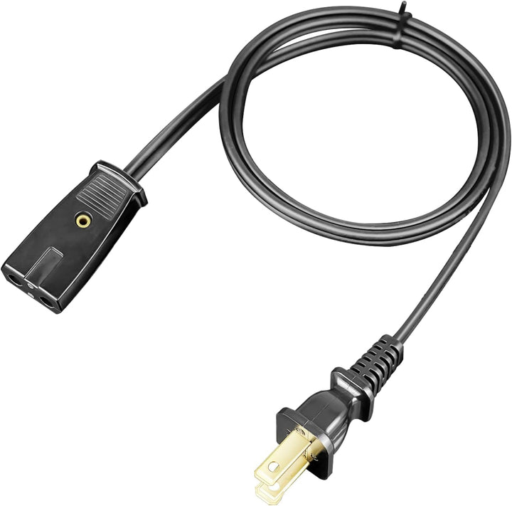 6Ft Long 2 Pin 1/2 Inch Spacing Power Cord for Zojirushi Rice Cooker Electric Cord - Also for Many Rice Cookers and Other Small Appliances
