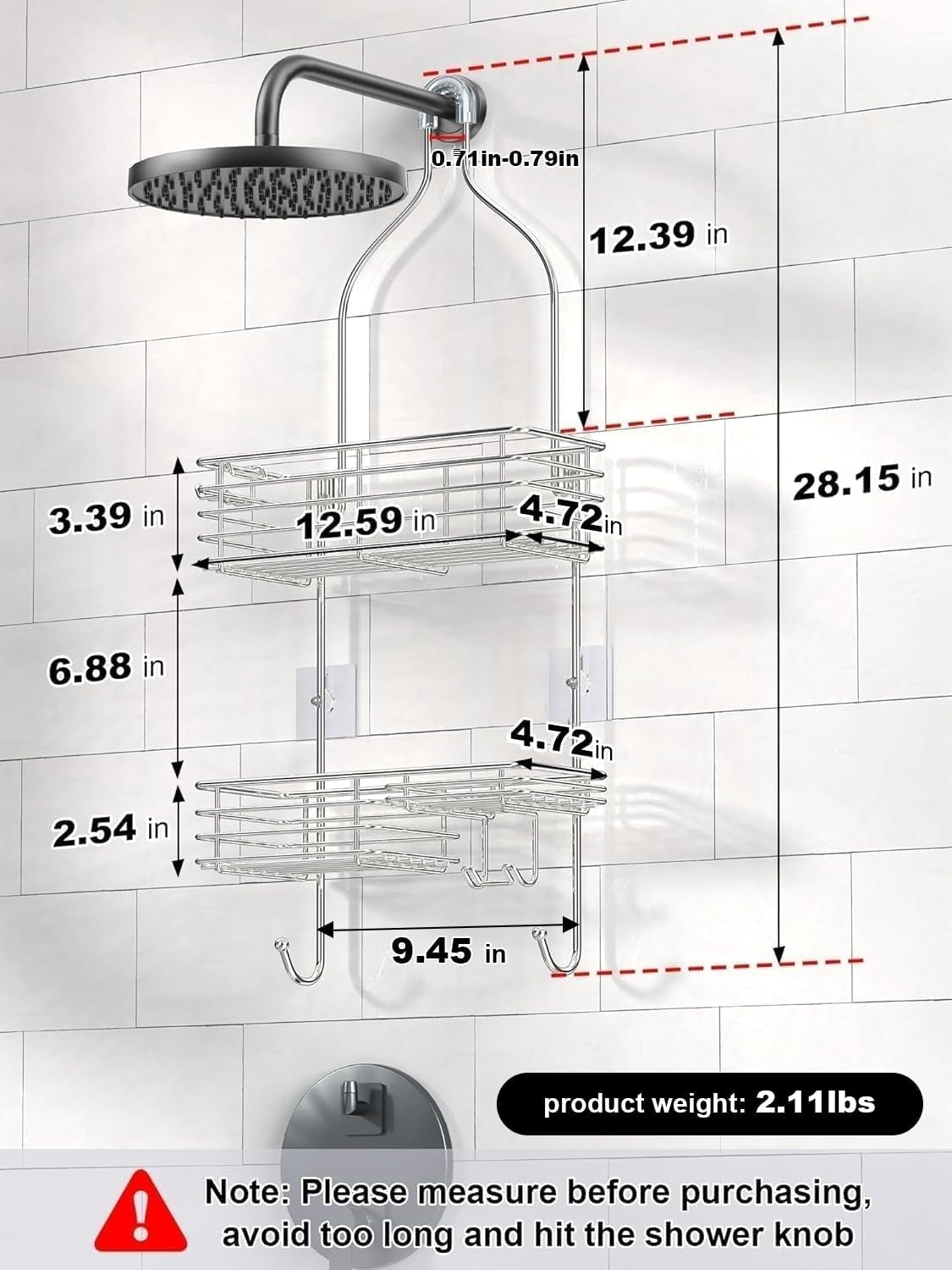 hanging-shower-head-caddy-shower-shelf-organizer-silver