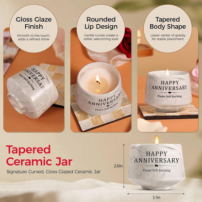 Happy Anniversary Candle – Aniversario Gifts for Couple,Women,Men 6Oz Lavender Scented Candle,Anniversary Romantic Gifts for Him & Her2