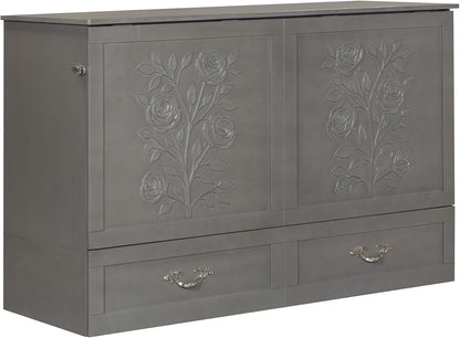 Palermo Murphy Cabinet Chest Bed with Charging Station 6 Inch, Queen (Silver Mist Grey)3