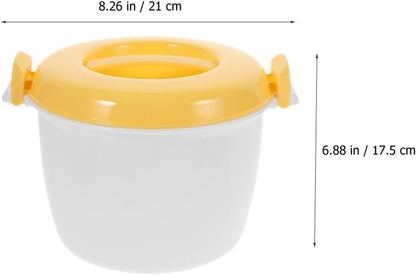 Microwave Rice Cooker Microwavable Rice Container with Spoon Large Capacity Microwave Steamer for Home Office Dormitory Hospital 8.26 X 6.88 X 5.51 In2