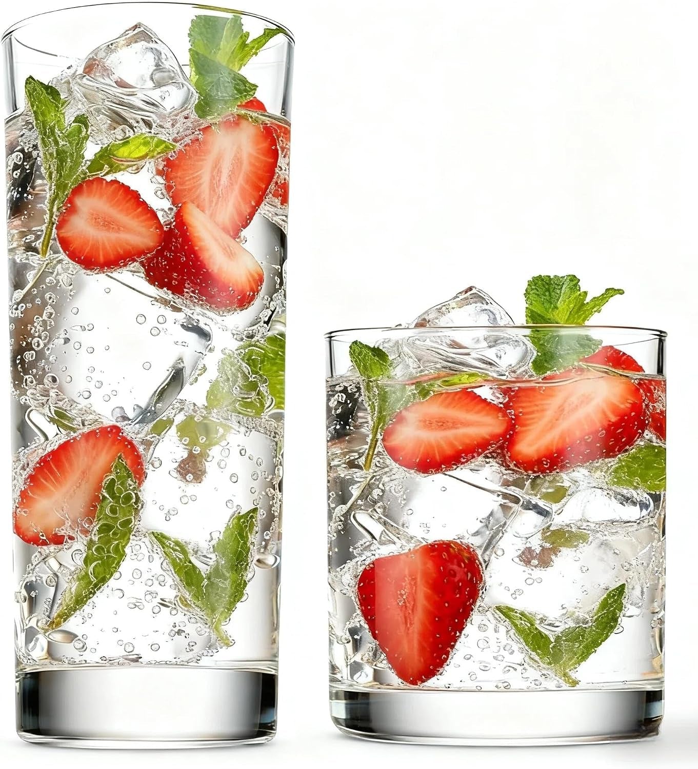 everyday-drinking-glasses-set-of-8-14oz-tall-glass-cups-10-5oz-short-dof-glasses-glass-water-cups-hurricane-tumbler-drinkware-for-cocktail-iced-coffee-beer-tea-wine-whiskey