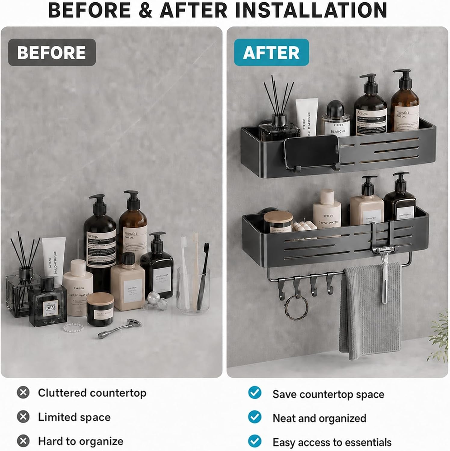 shower-caddy-suction-cup-no-drilling-rustproof-aluminum-shower-shelves