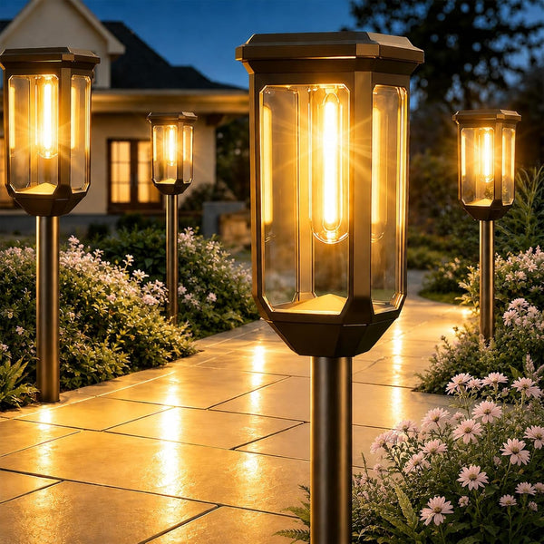 Solar Pathway Lights Outdoor 8 Pack, Bright Solar Garden Lights1
