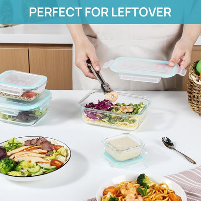 8 Pack Glass Food Storage Containers with Airtight Lids6