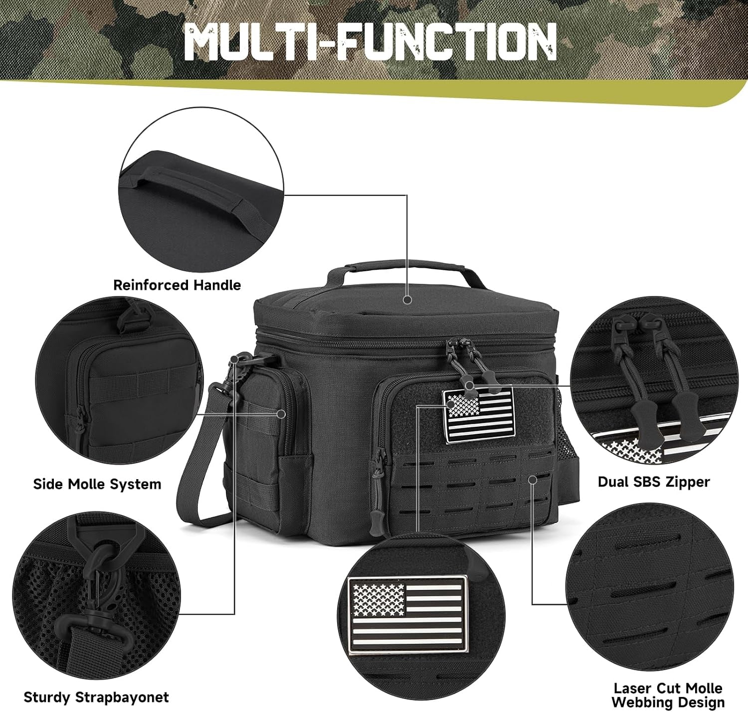 tactical-lunch-bag-for-mens-military-heavy-duty-lunch-box-work-leakproof-insulated-durable-thermal-cooler-bag-for-adult-meal-for-office-camping-picnic-pail-molle-webbing-black