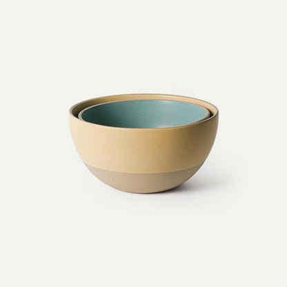 Mega and Giant Bowls Set of 2, 5.5 and 3.5 Qt Ceramic Pottery Mixing Bowls - Microwave and Dishwasher Safe - Merrigold & Iris1