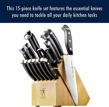 Henckels Statement 15-Pc Knife Block Set, Razor-Sharp, German Engineered | Informed by 100+ Years of Mastery. Dishwasher Safe, Comfortable Grip Ideal for Everyday Cooking. High Quality Stainless Steel3