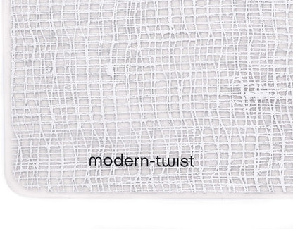 14 X 16 Rectangular Silicone Placemat, Linen Print in Silver, 1 Count4