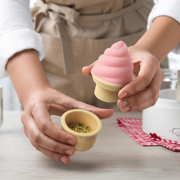 Fred Spice Ice Cream Shaped Herb Grinder - Ceramic Herb Prep Tool for Fresh Herbs & Botanicals, Compact Kitchen Gadget & Giftable Culinary Accessory for Flavor Grinding Fun2