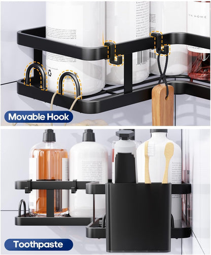 3 Pack Corner Shower Shelves, Rustproof Shower Organizer Caddy5
