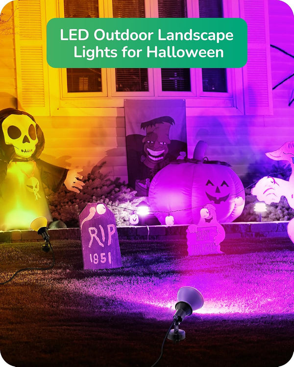 Halloween 120V Spotlights Outdoor, Waterproof LED Flood Lights2