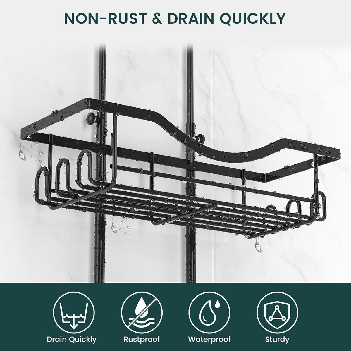adjustable-shower-caddy-hanging-rustproof-shower-organizer-black