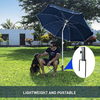 Adjustable Portable Umbrella Base, Upgraded Heavy Duty Metal Holder-Stand-Sand Grass Auger,For Flag, Umbrella, Fishing Rod, Outdoor Park Patio Beach Ground Ideal for Use in Soil, Grass5