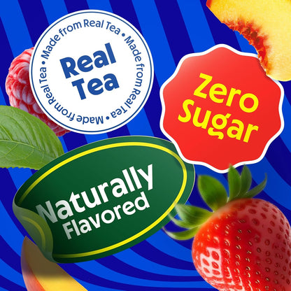 Zero Sugar Peach Tea, 16 Fl Oz Recycled Plastic Bottle (Pack of 12)7