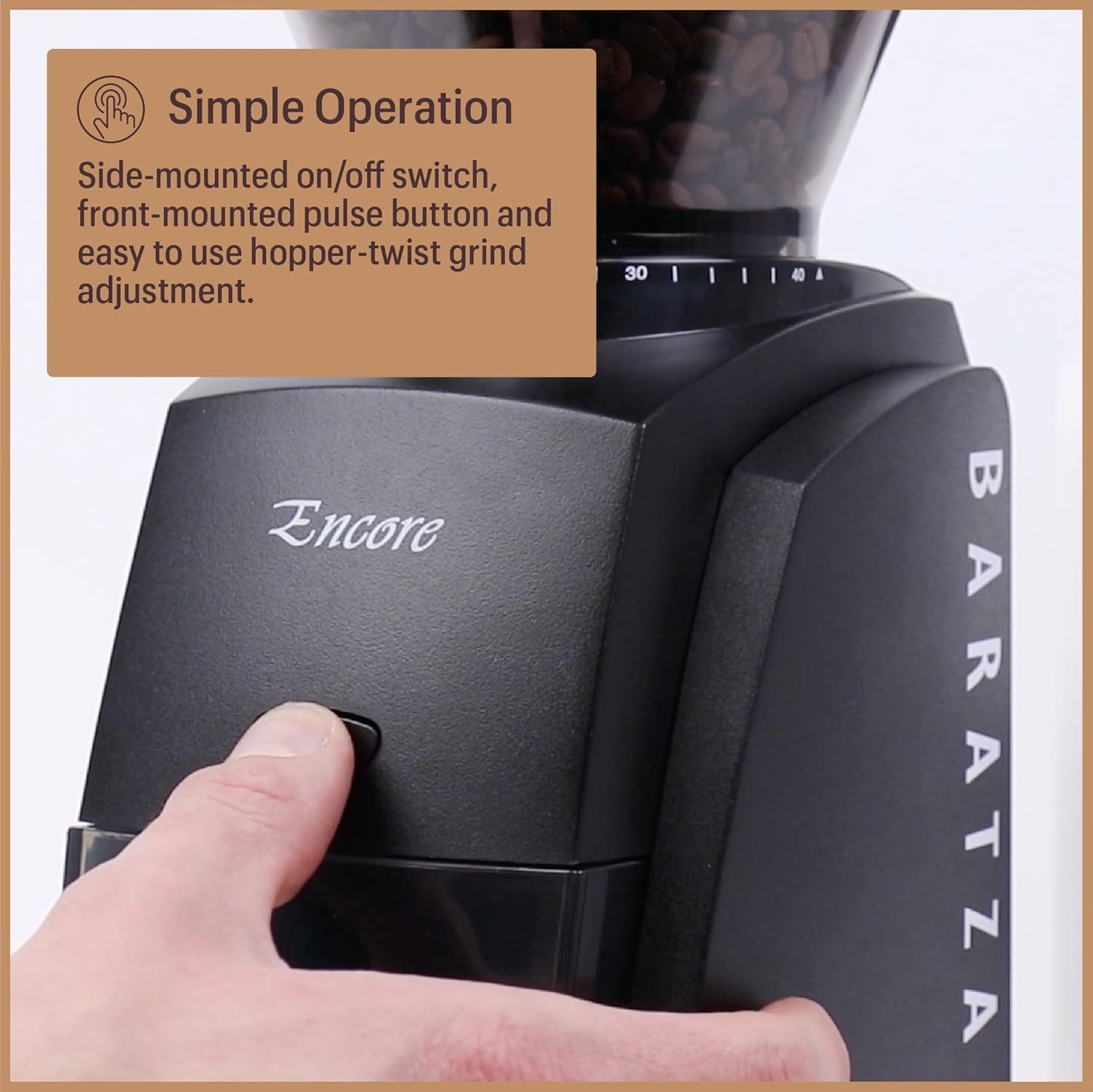 baratza-encore-coffee-grinder-zcg485blk-black-beginner-friendly-grinder-with-powerful-motor-and-40mm-conical-steel-burrs-for-consistent-brew-ready-performance