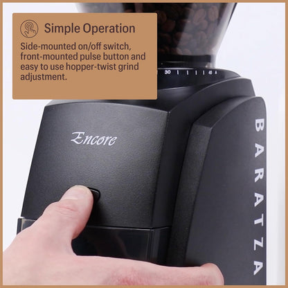 Baratza Encore Coffee Grinder ZCG485BLK, Black | Beginner-Friendly Grinder with Powerful Motor and 40Mm Conical Steel Burrs for Consistent, Brew-Ready Performance8