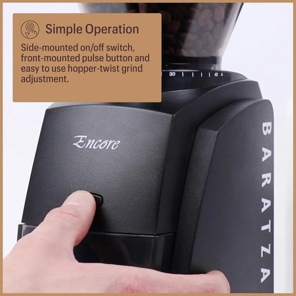 Baratza Encore Coffee Grinder ZCG485BLK, Black | Beginner-Friendly Grinder with Powerful Motor and 40Mm Conical Steel Burrs for Consistent, Brew-Ready Performance8