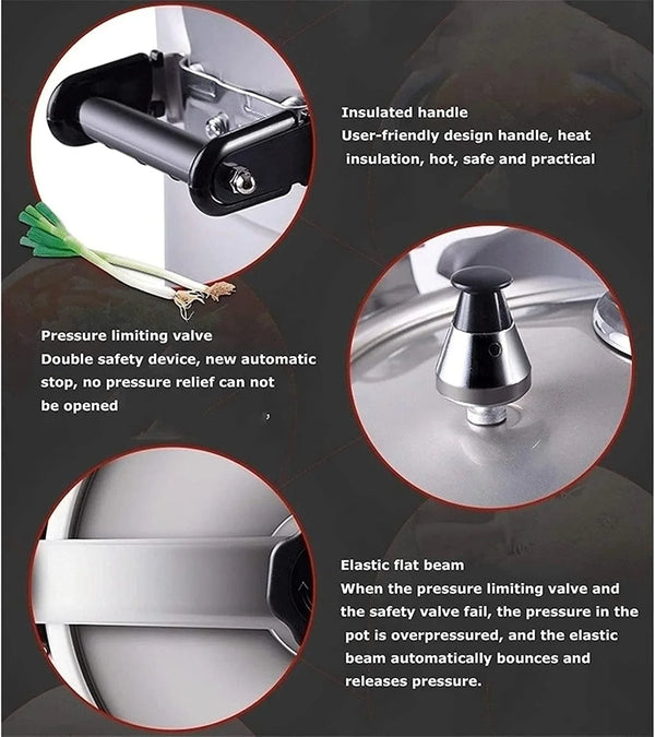 50L Pressure Cooker, Commercial Pressure Cooker, Large Capacity Explosion-Proof Gas Aluminum Alloy Pressure Cooker, Suitable for Restaurants, Etc.5