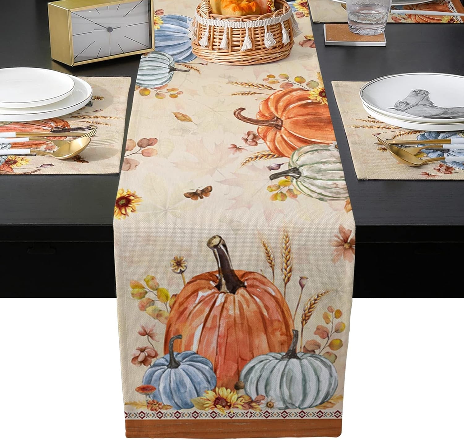 fall-leaves-pumpkin-90inch-table-runner-with-placemats-set-thanksgiving-farmhouse-washable-non-slip-cotton-linen-table-runners-and-heat-resistant-matching-table-mat-set-for-dining-table-kitchen