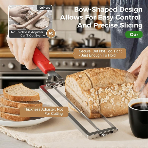 Upgraded Adjustable Bread Knife for Homemade Bread,Stainless Bread Slicer2