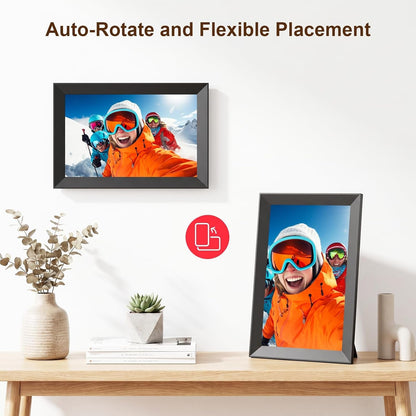 Frameo 10.1 Inch Wifi Digital Picture Frame, Digital Photo Frame with 1280X800 HD IPS Touch Screen, Auto-Rotate, Wall Mountable, Easy Setup to Share Moments Instantly via Frameo App, Gifts for Mom8