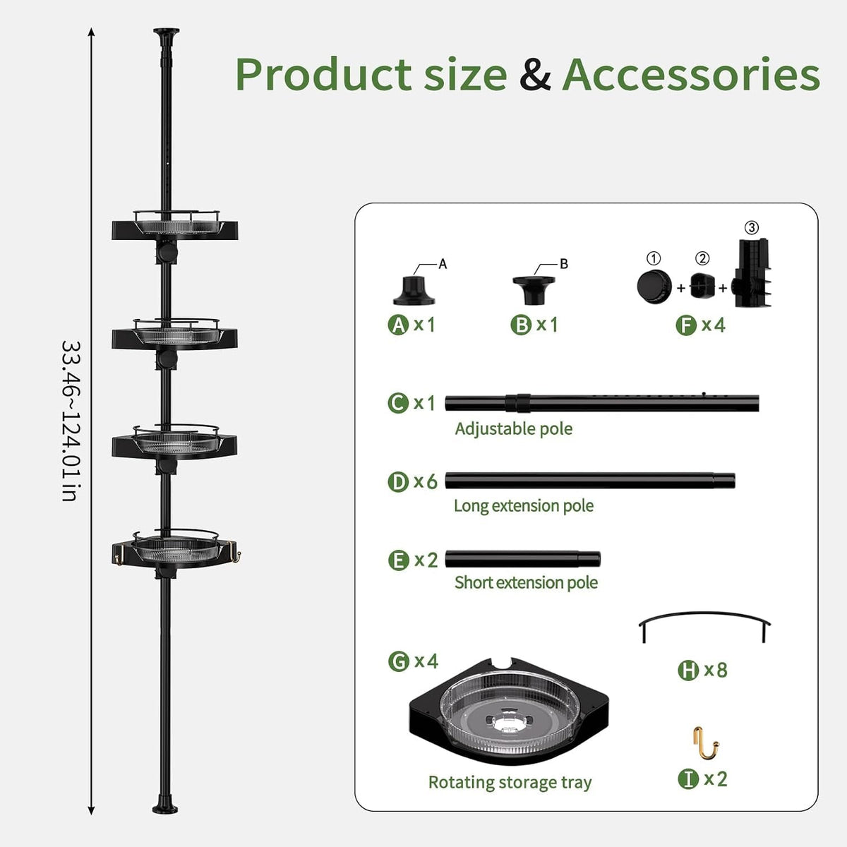 360-rotating-corner-shower-caddy-tension-pole-4-tiers-shower-organizer-for-bathroom-shelf-bathtub-adjustable-standing-shower-rack-easily-assemble-34-124-inch-height-black