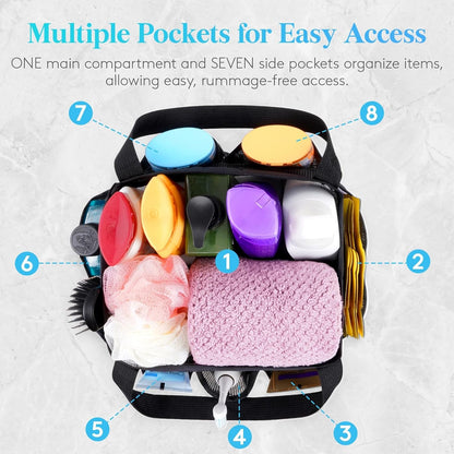 Mesh Shower Caddy Portable, Dorm Room Essentials, 1 Pack, Black3