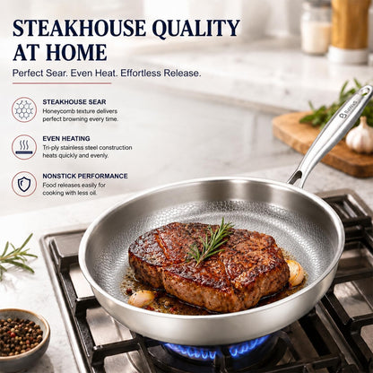 Titanium Frying Pan 12 Inch with Lid & Turner - Uncoated Nonstick Pure Titanium Skillet, PFAS PFOA PTFE Free, Non Toxic Induction & Oven Safe 750F Cookware Set6