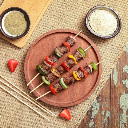 200 PCS Bamboo Skewers, 12 Inch Wooden Skewers for Appetizers Fruit Kebabs | Mini Food Sticks for Barbecue Grilling Burger Sausage, Natural Cocktail Picks for Drinks, Long Toothpicks Tooth Picks3