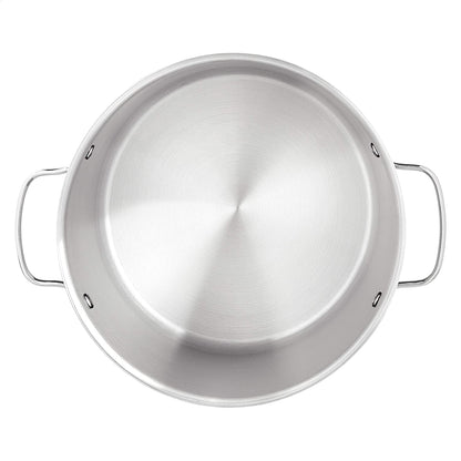 Stainless Steel Induction Compatible Stock Pot with Glass Lid, Oven Safe, Dishwasher Safe, Sturdy, 8 Quart, Silver3