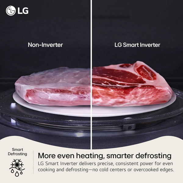 LG Countertop Microwave, 0.9 Cu. Ft., Stainless Steel, 18.75X14X10.69 Inch, Smart Inverter, Neochef, 1000 Watts2