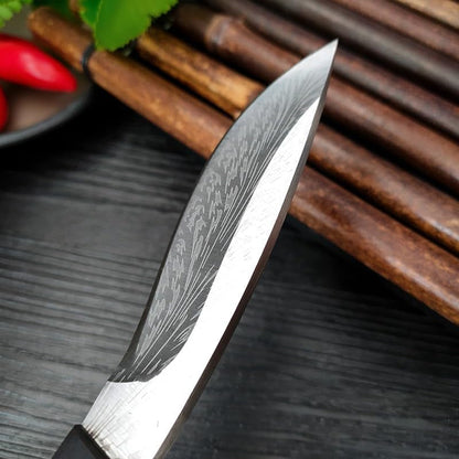 Meat Cleaver,Cleaver Knife 4 Inch Outdoor Portable Knife Sharp Bone Cutting Knife Straight Camping Hunting Fishing Butcher Boning Knives Meat Cleaver Knife with Cover, LAMAJIGA58444