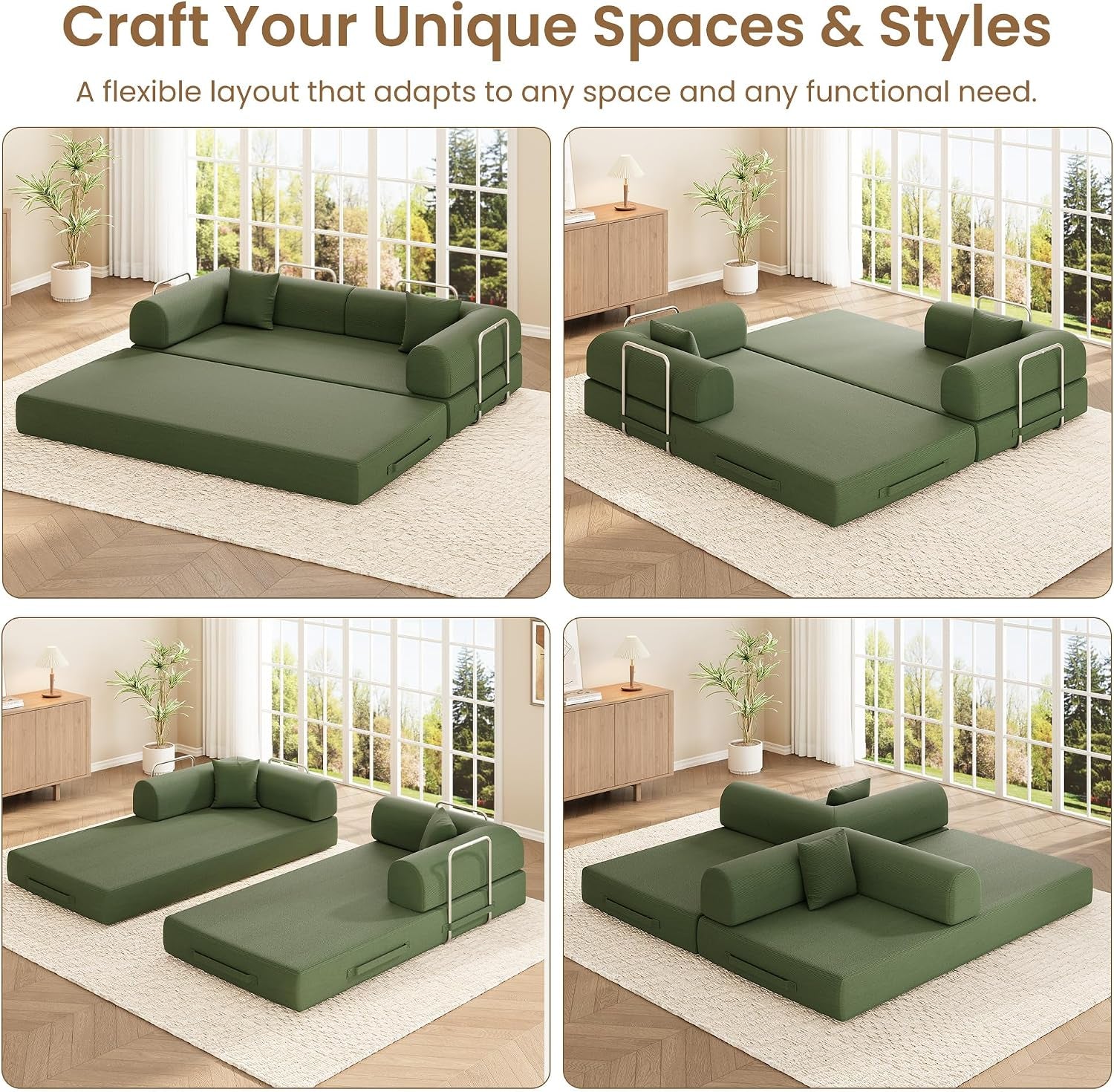 78-7-convertible-sofa-bed-5-in-1-corduroy-modular-couch-green