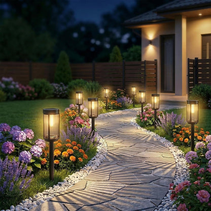 Solar Garden Lights Outdoor, 12 Pack, Warm White6