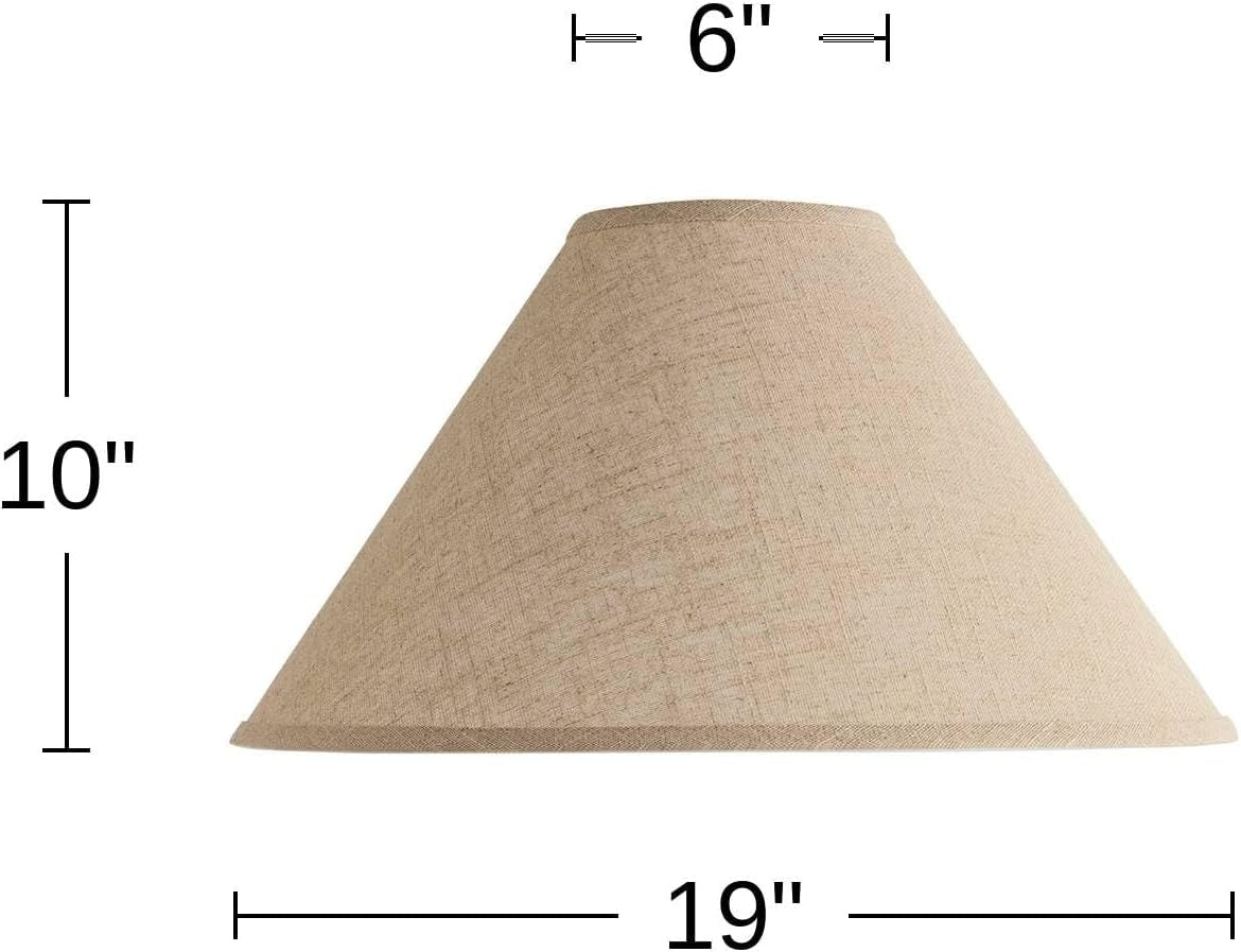 pre-assembled-laine-fine-extra-large-burlap-empire-shade-6x19x12-spider-6-top-x-19-bottom-x-10-5-high-x-12-slant-replacement-for-table-floor-lamps-harp-finial