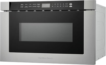 23.5 Inch Built-In Drawer Microwave Oven, 1.1 Cu. Ft., Touchscreen Control, Stainless Steel, Flat-Bed Design, Electric Drawer Open4